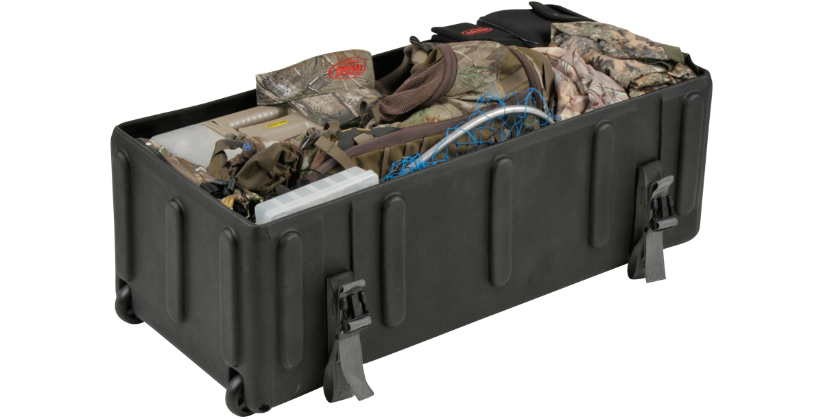 Roto-Molded Mid-sized Drum Hardware Case with handle & wheels 32 x 13 x 11