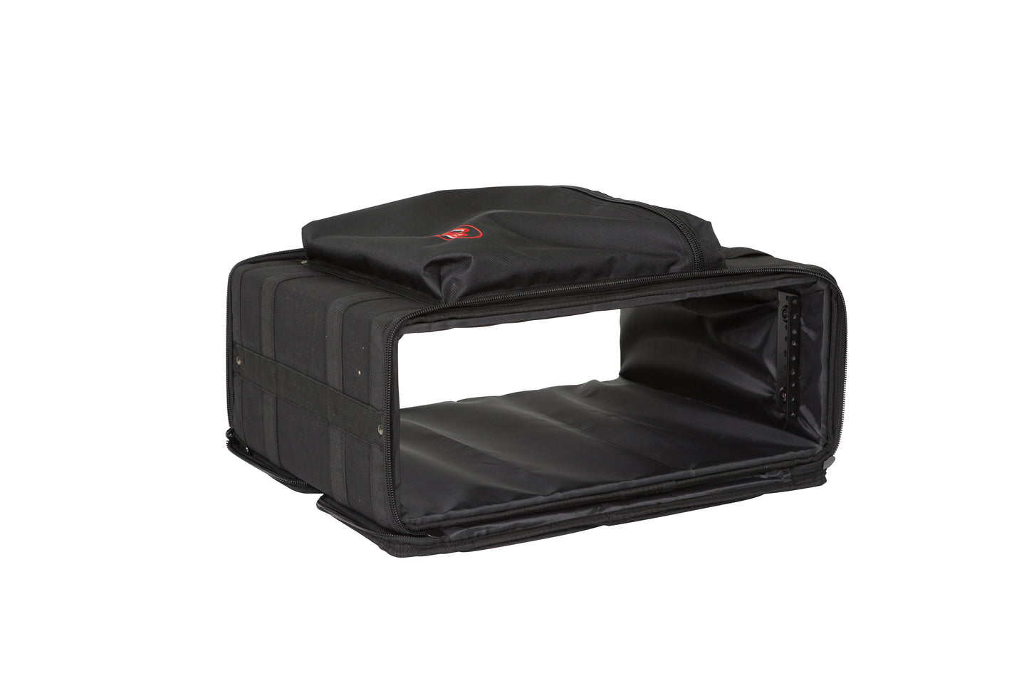 3U Soft Rack Case, Steel Rails, Heavy Duty zippers, outer pocket, Shoulder straps