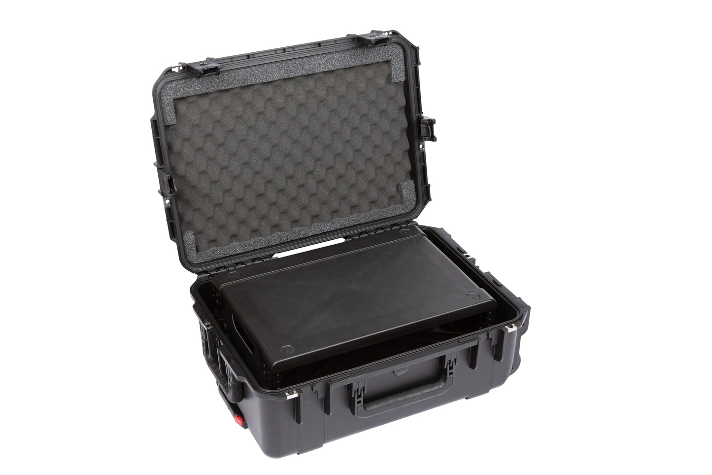 iSeries Case with Removeable 2U Injection Molded 13 Deep Rack Cage, TSA Latches, Wheels