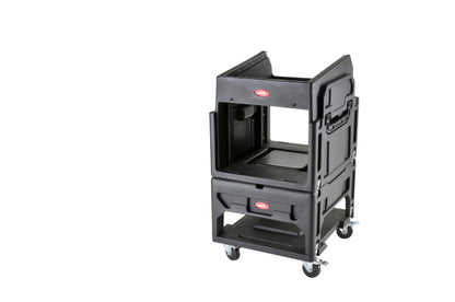 Gig Rig: 12U Top Rack, 8U Front Rack w rear rails, Built-in pedestal