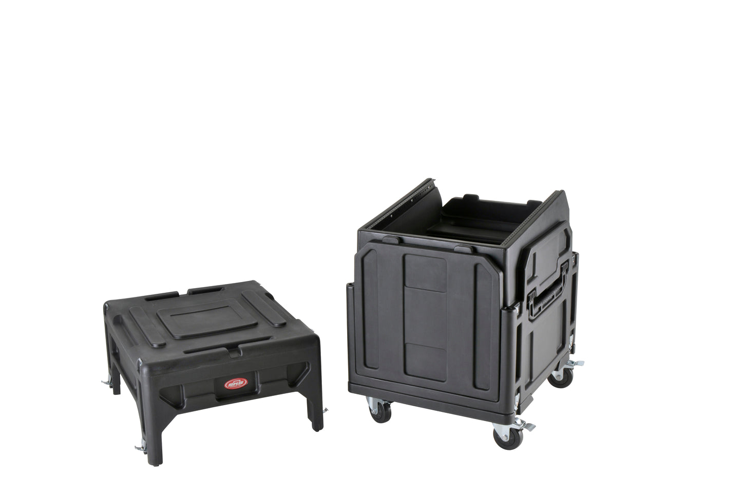 Gig Rig: 12U Top Rack, 8U Front Rack w rear rails, Built-in pedestal