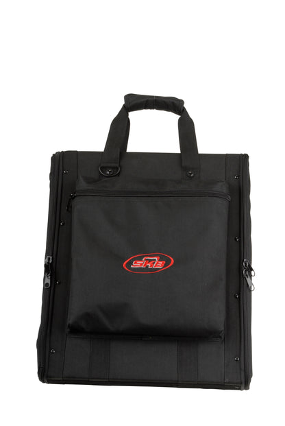 1U Soft Rack Case, Steel Rails, Heavy Duty zippers, outer pocket, Shoulder straps