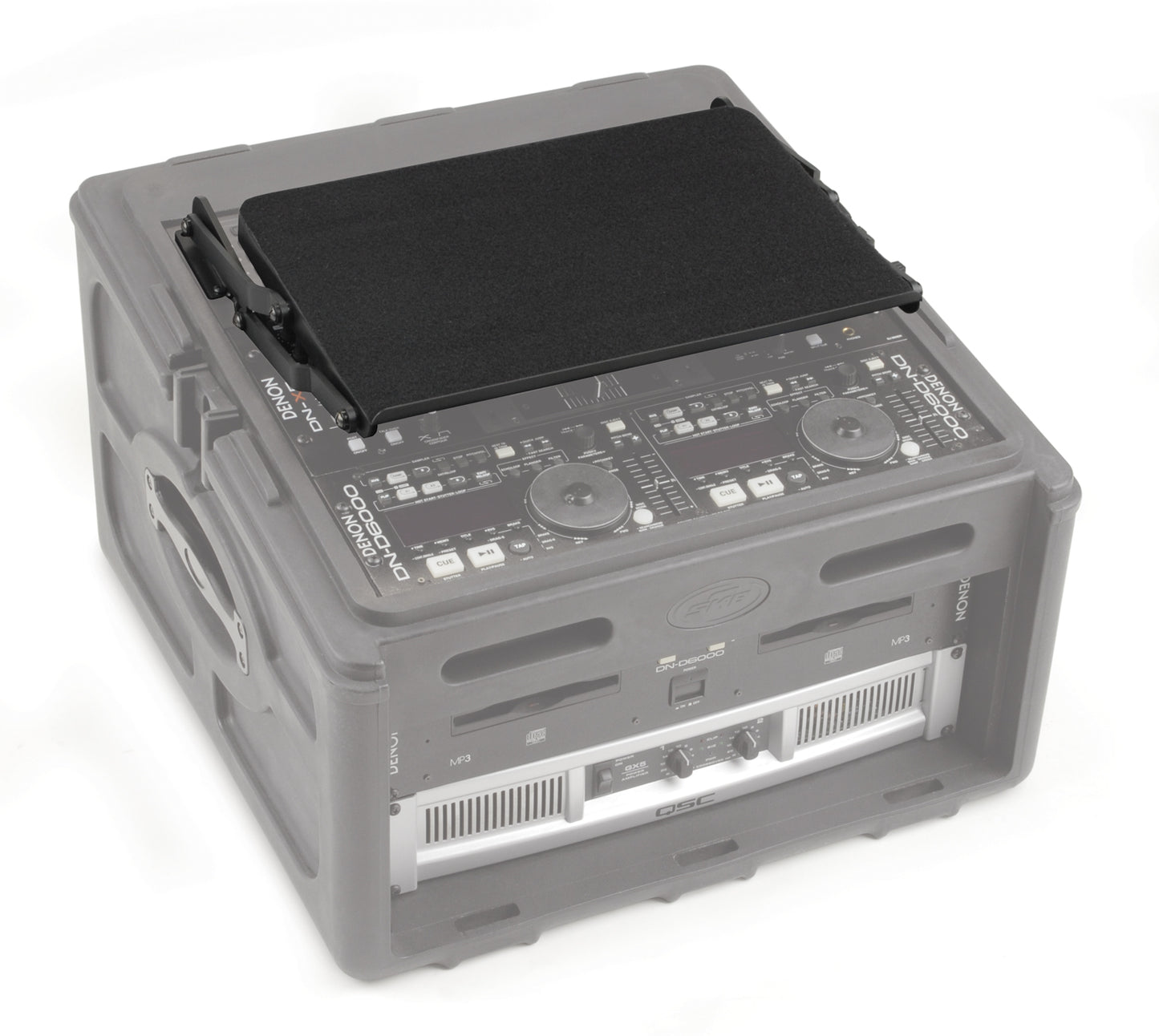 19 AV shelf for 8U+ for 7 degree slant top racks