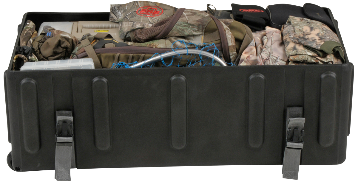 Roto-Molded Mid-sized Drum Hardware Case with handle & wheels 32 x 13 x 11