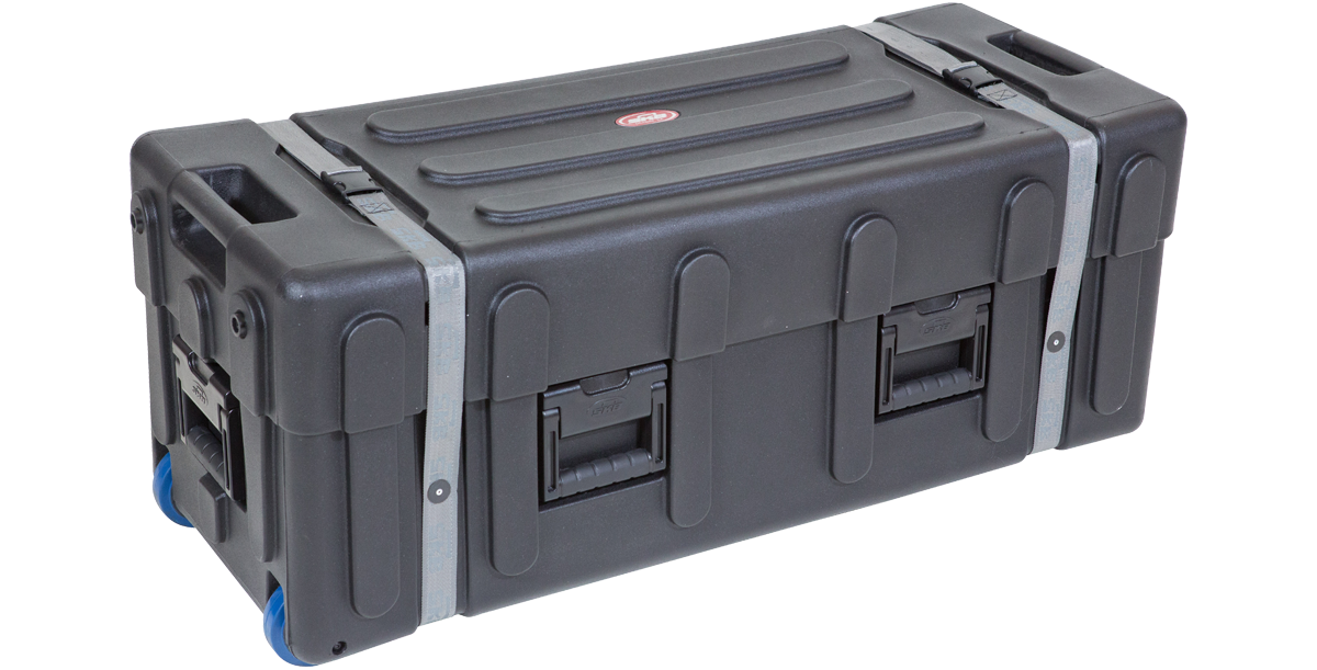 Roto-Molded Large Drum Hardware Case with wheels 42 x 16 x 16.50