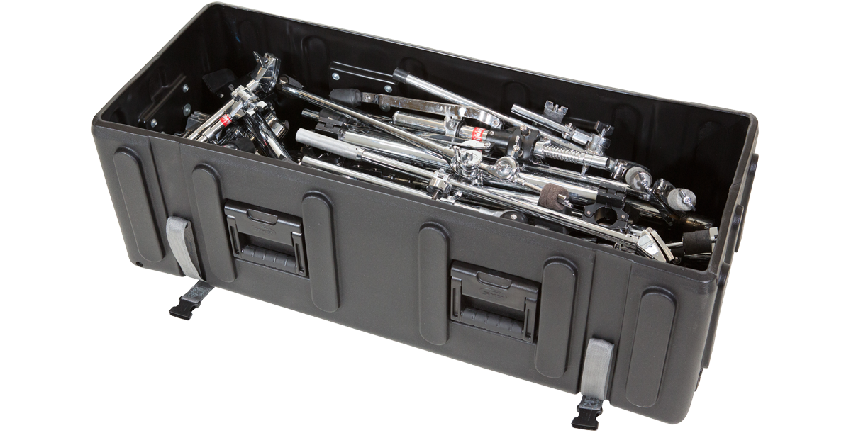 Roto-Molded Large Drum Hardware Case with wheels 42 x 16 x 16.50