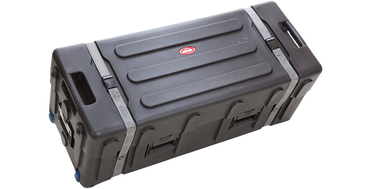 Roto-Molded Large Drum Hardware Case with wheels 42 x 16 x 16.50