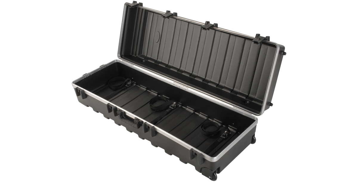 Vacuum-formed Large Stand Case 48 x 16-1 4 x 13 w Wheels & Straps, TSA Latches