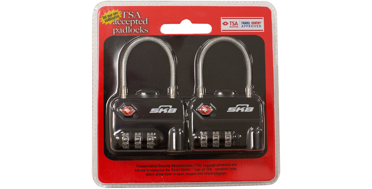 TSA Pad Cable Locks 2-pack