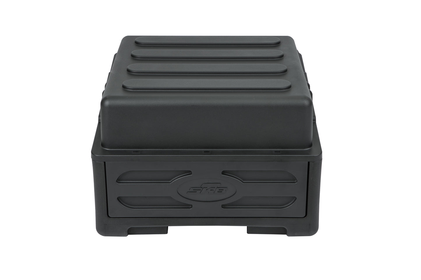 Rolling Compact Rig: 10U Top Rack, 2U Front Rack, Steel Rails, Hard top