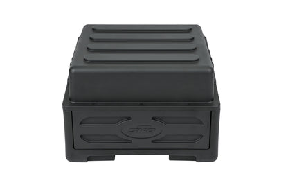 Rolling Compact Rig: 10U Top Rack, 2U Front Rack, Steel Rails, Hard top