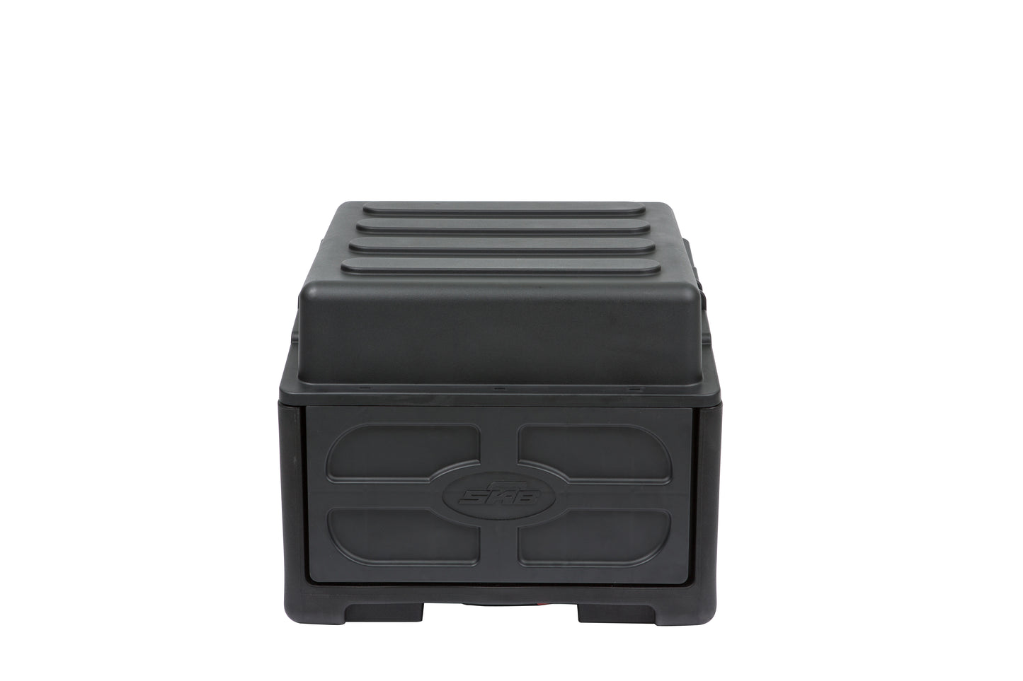 Rolling Compact Rig: 10U Top Rack, 4U Front Rack, Steel Rails, Hard top