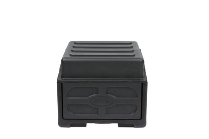 Rolling Compact Rig: 10U Top Rack, 4U Front Rack, Steel Rails, Hard top
