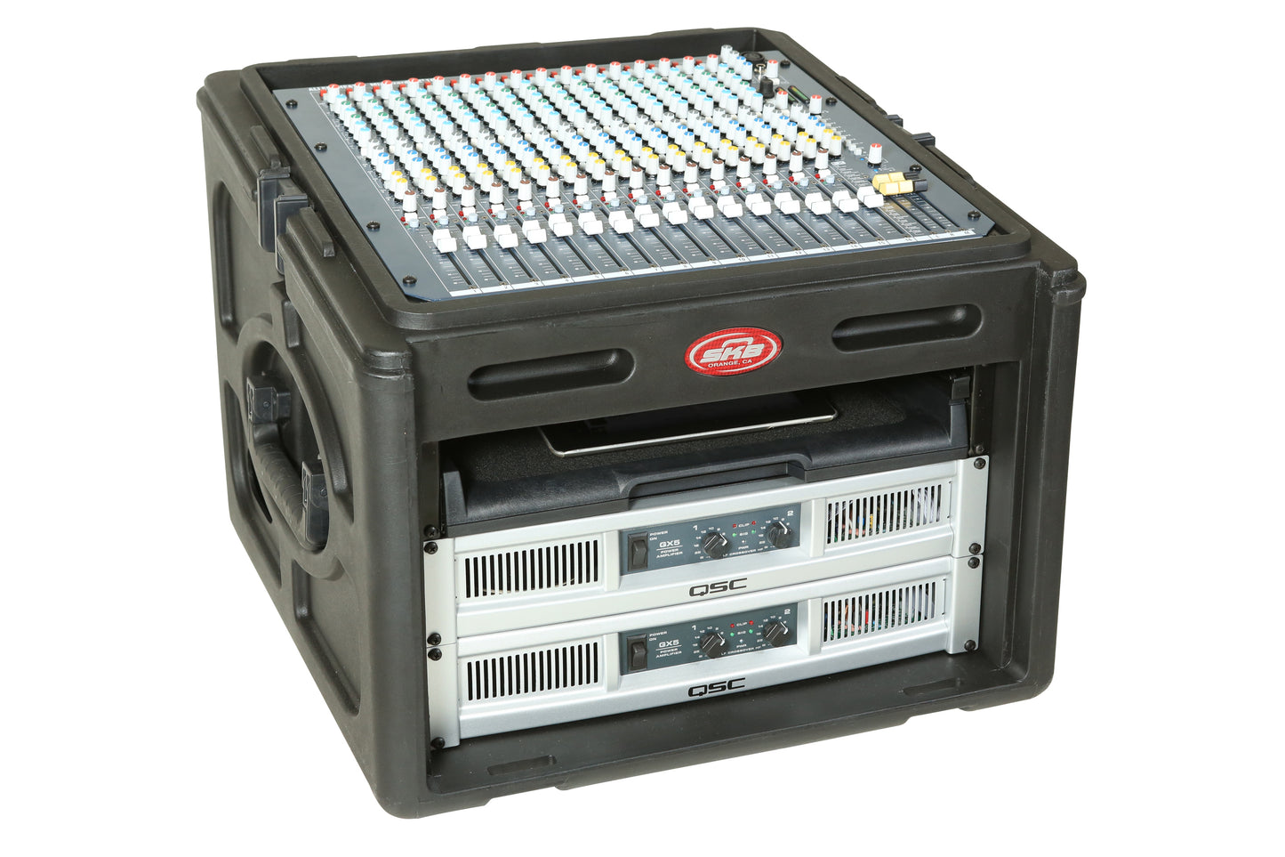 Roto Rack 10U Top Rack, 6U Front Rack, Steel Rails, Hard top, L R Access doors