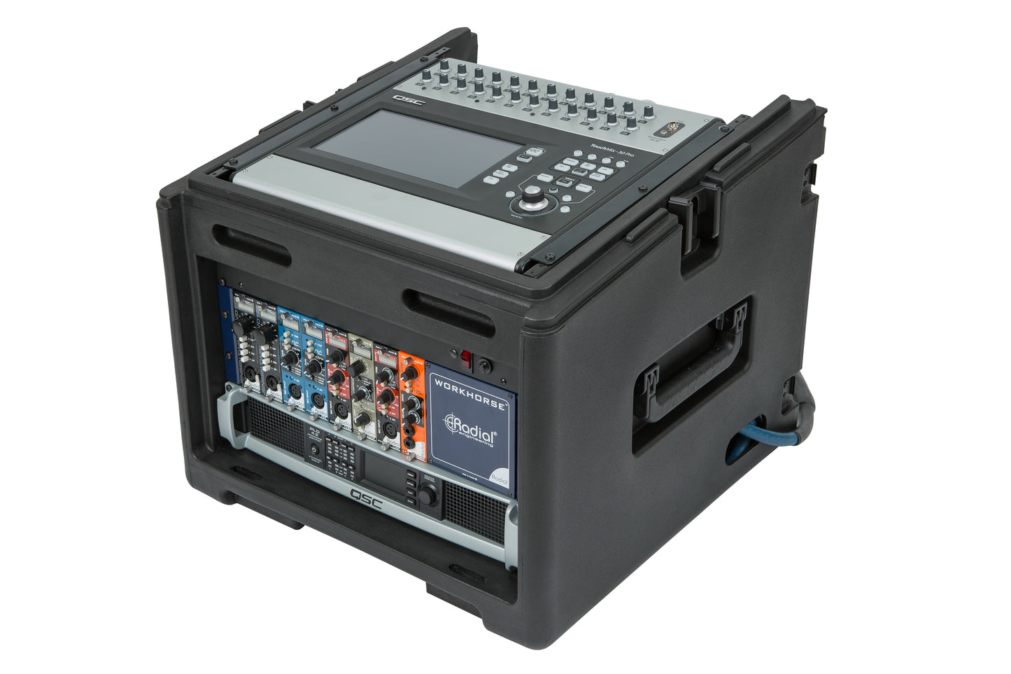 Roto Rack 10U, 7 degree angle Top Rack, 6U Front Rack w wheels