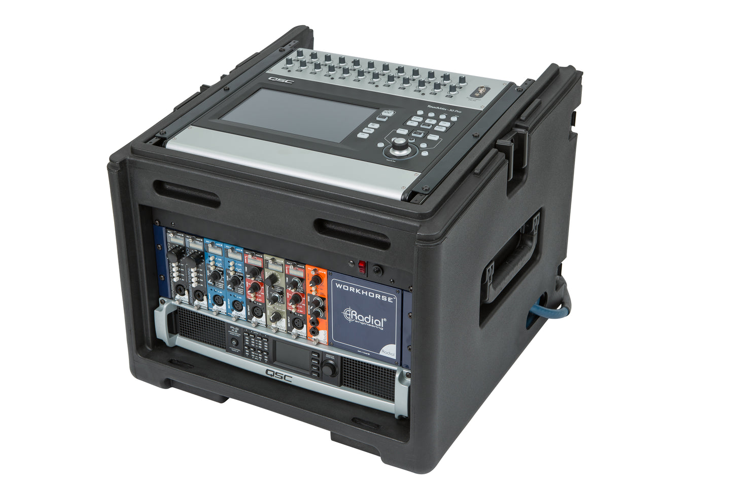 Roto Rack 10U, 7 degree angle Top Rack, 6U Front Rack w wheels