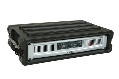 2U Shallow Roto Rack with Steel rails front back, 10.5 deep rail-to-rail