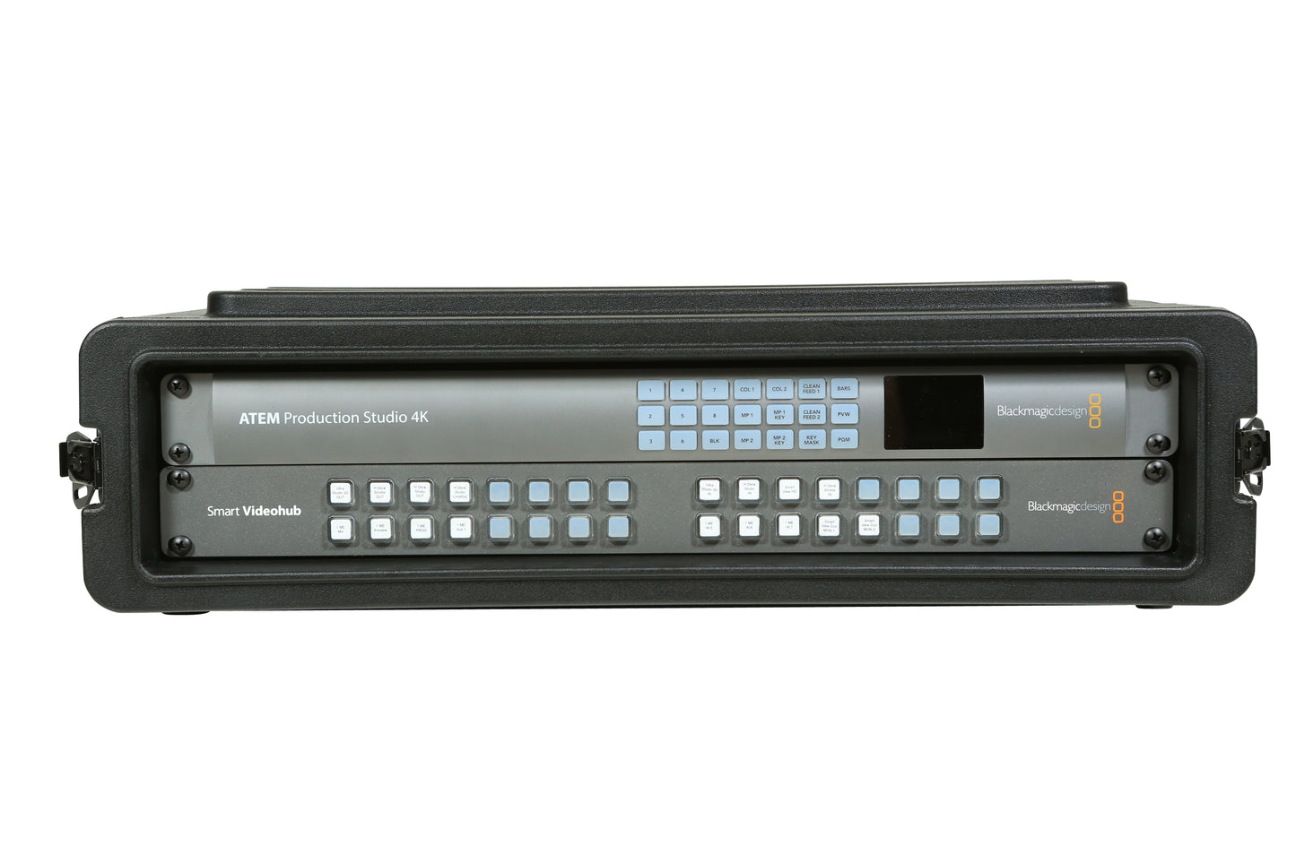 2U Shallow Roto Rack with Steel rails front back, 10.5 deep rail-to-rail