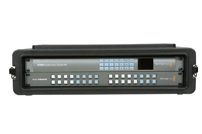 2U Shallow Roto Rack with Steel rails front back, 10.5 deep rail-to-rail