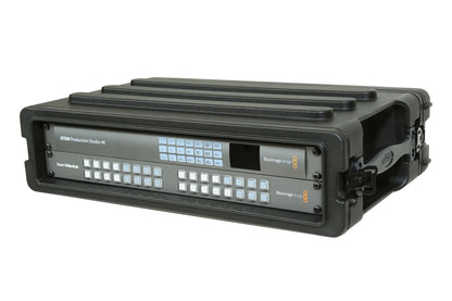 2U Shallow Roto Rack with Steel rails front back, 10.5 deep rail-to-rail
