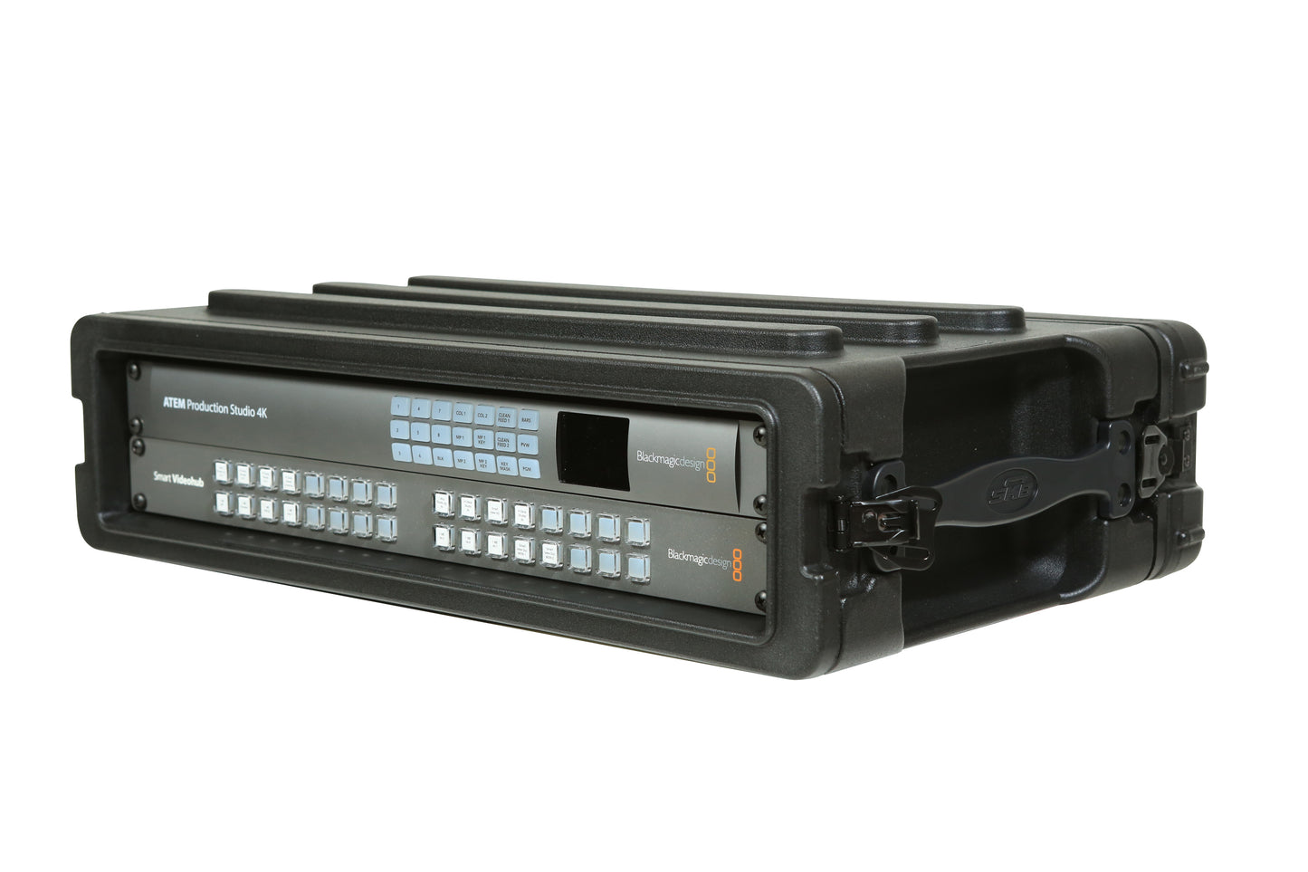 2U Shallow Roto Rack with Steel rails front back, 10.5 deep rail-to-rail