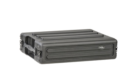 2U Shallow Roto Rack with Steel rails front back, 10.5 deep rail-to-rail