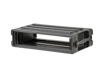 2U Shallow Roto Rack with Steel rails front back, 10.5 deep rail-to-rail