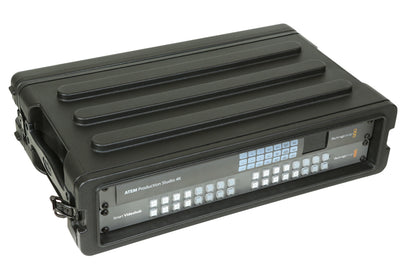 2U Shallow Roto Rack with Steel rails front back, 10.5 deep rail-to-rail