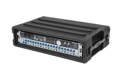 2U Shallow Roto Rack with Steel rails front back, 10.5 deep rail-to-rail