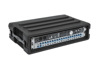 2U Shallow Roto Rack with Steel rails front back, 10.5 deep rail-to-rail