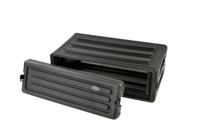 3U Shallow Roto Rack with Steel rails front back, 10.5 deep rail-to-rail