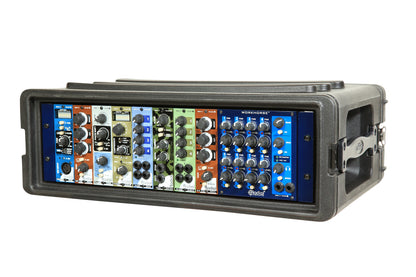 3U Shallow Roto Rack with Steel rails front back, 10.5 deep rail-to-rail