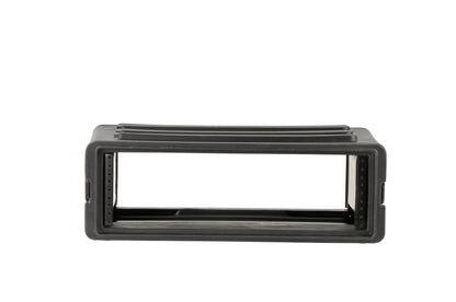 3U Shallow Roto Rack with Steel rails front back, 10.5 deep rail-to-rail