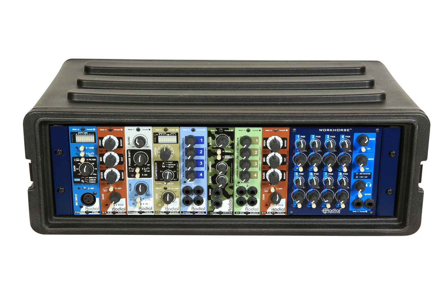 3U Shallow Roto Rack with Steel rails front back, 10.5 deep rail-to-rail