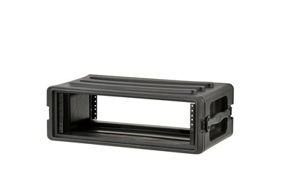 3U Shallow Roto Rack with Steel rails front back, 10.5 deep rail-to-rail