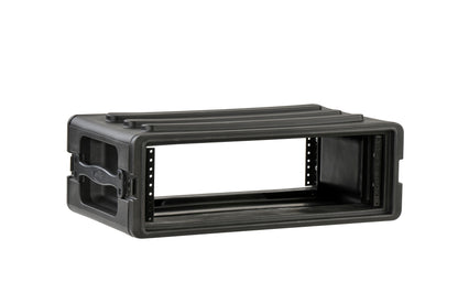 3U Shallow Roto Rack with Steel rails front back, 10.5 deep rail-to-rail