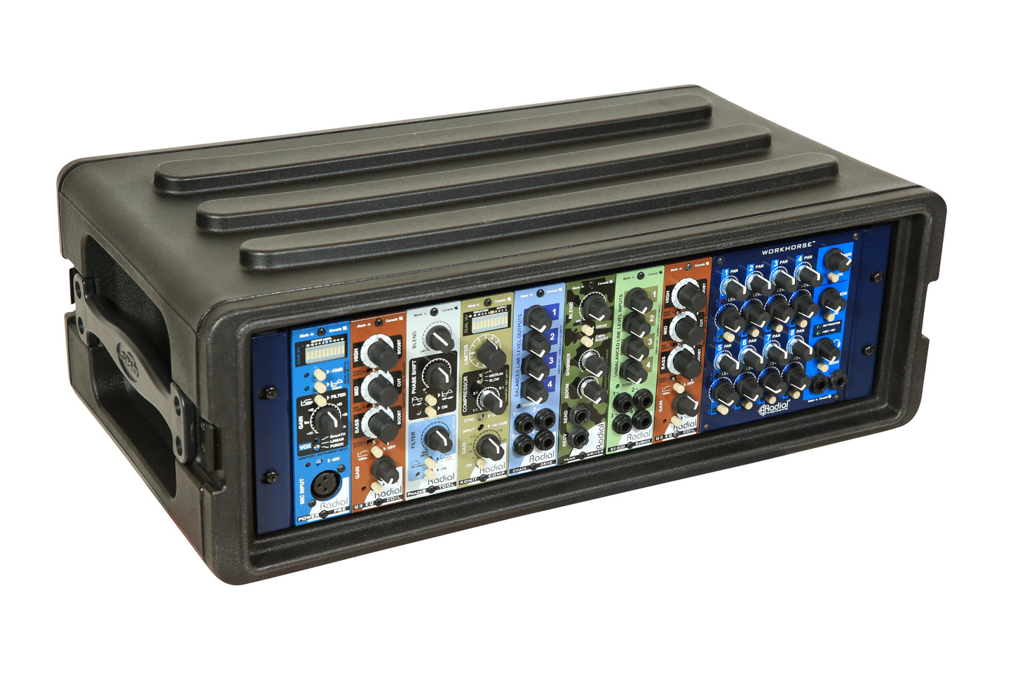 3U Shallow Roto Rack with Steel rails front back, 10.5 deep rail-to-rail