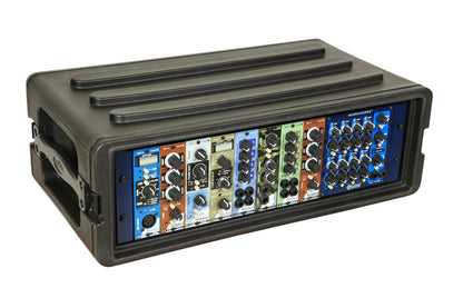 3U Shallow Roto Rack with Steel rails front back, 10.5 deep rail-to-rail