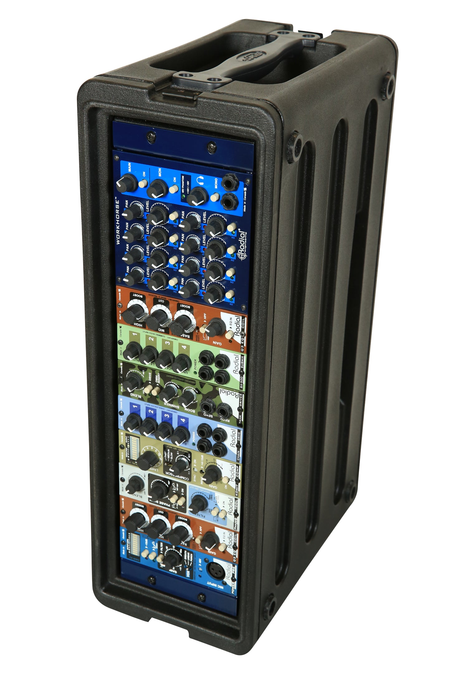 3U Shallow Roto Rack with Steel rails front back, 10.5 deep rail-to-rail