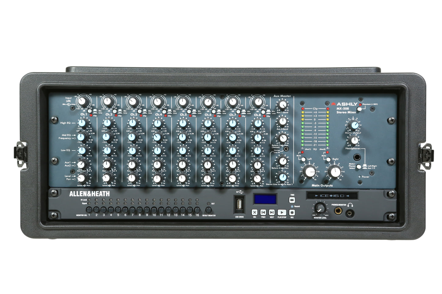 4U Shallow Roto Rack with Steel rails front back, 10.5 deep rail-to-rail