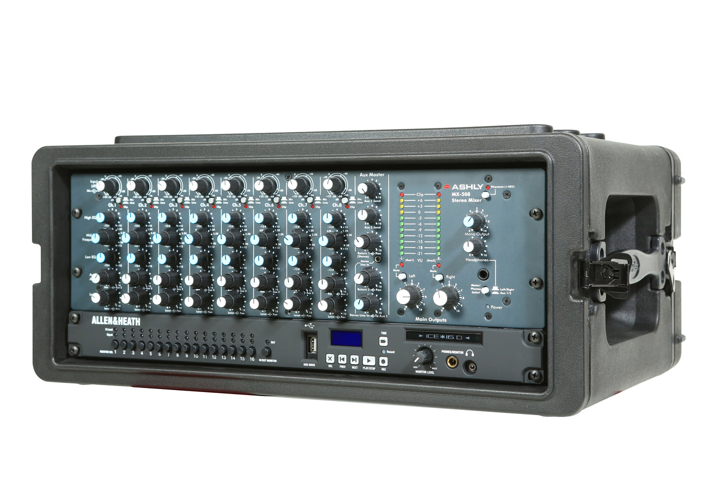 4U Shallow Roto Rack with Steel rails front back, 10.5 deep rail-to-rail