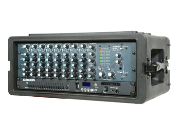 4U Shallow Roto Rack with Steel rails front back, 10.5 deep rail-to-rail