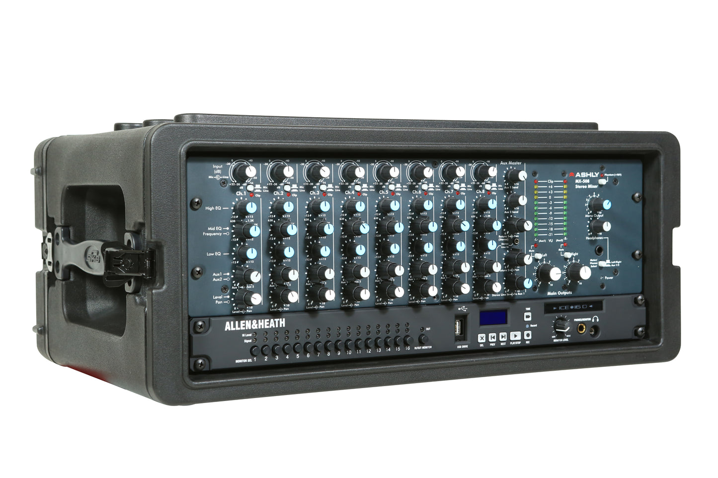 4U Shallow Roto Rack with Steel rails front back, 10.5 deep rail-to-rail