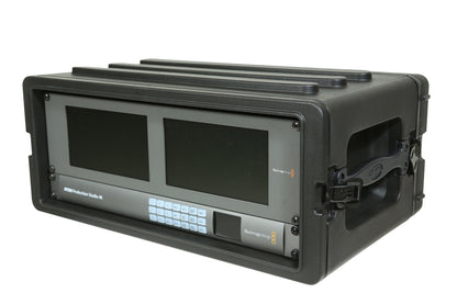 4U Shallow Roto Rack with Steel rails front back, 10.5 deep rail-to-rail