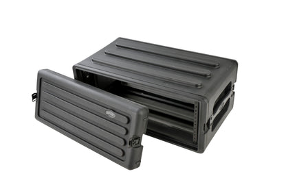 4U Shallow Roto Rack with Steel rails front back, 10.5 deep rail-to-rail
