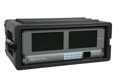 4U Shallow Roto Rack with Steel rails front back, 10.5 deep rail-to-rail