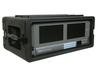 4U Shallow Roto Rack with Steel rails front back, 10.5 deep rail-to-rail