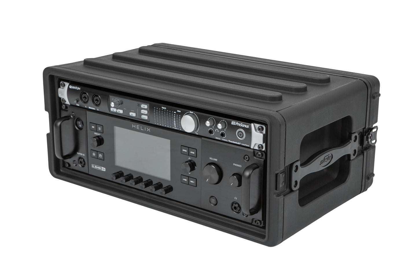 4U Shallow Roto Rack with Steel rails front back, 10.5 deep rail-to-rail