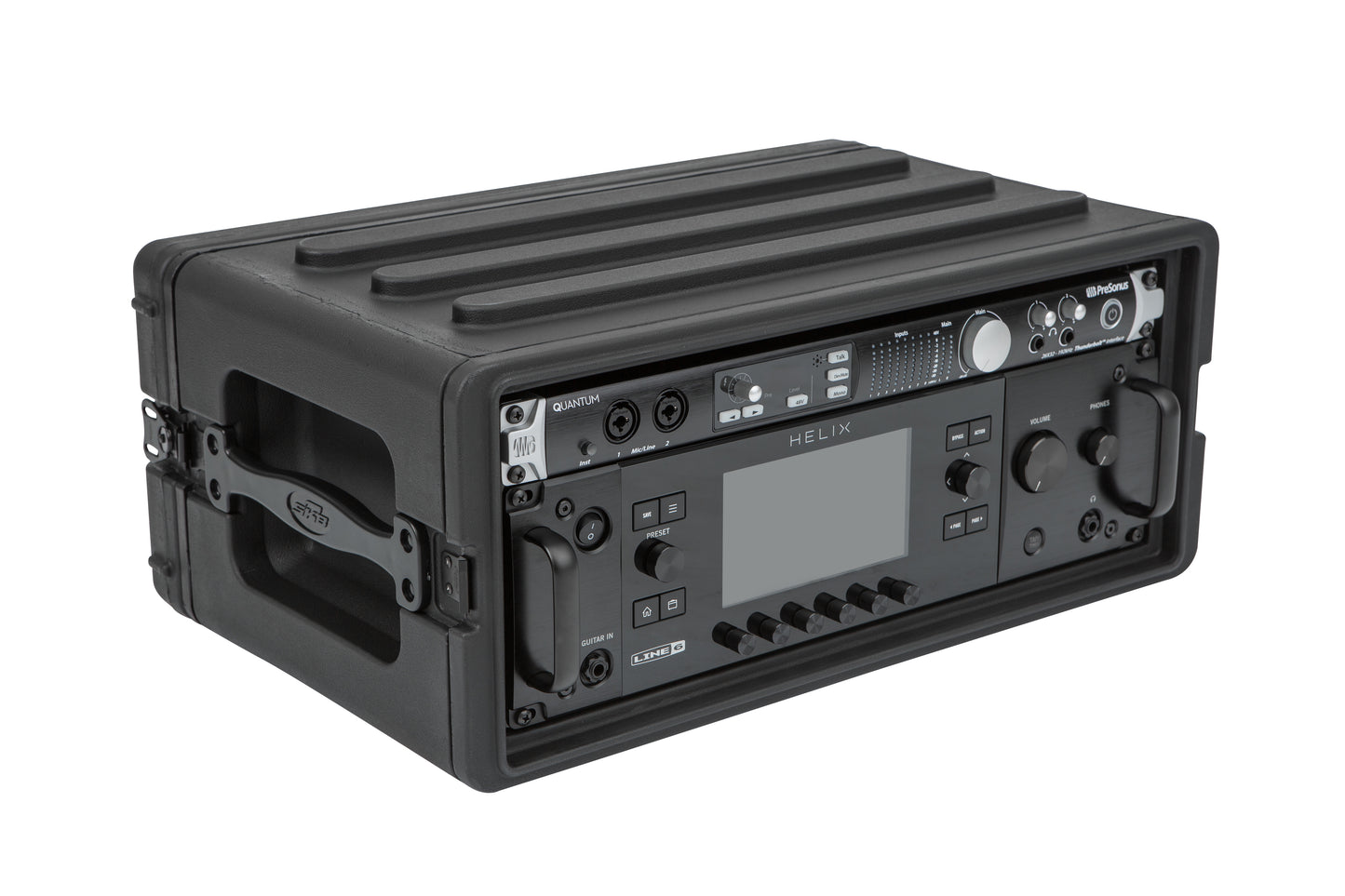 4U Shallow Roto Rack with Steel rails front back, 10.5 deep rail-to-rail