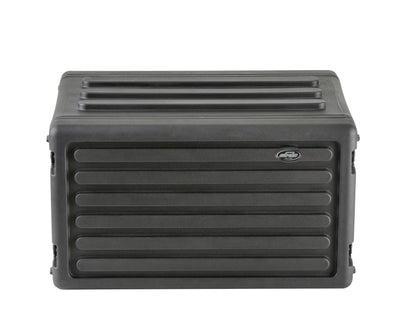 6U Shallow Roto Rack with Steel rails front back, 10.5 deep rail-to-rail